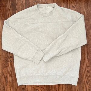 J. Crew Heritage 14oz. Fleece Football Sweatshirt | Light Grey | Men’s Medium